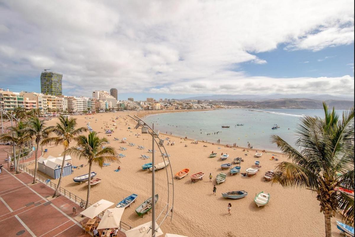 En Primera Linea De La Playa De Las Canteras Vista Al Mar Las Palmas Buitenkant foto